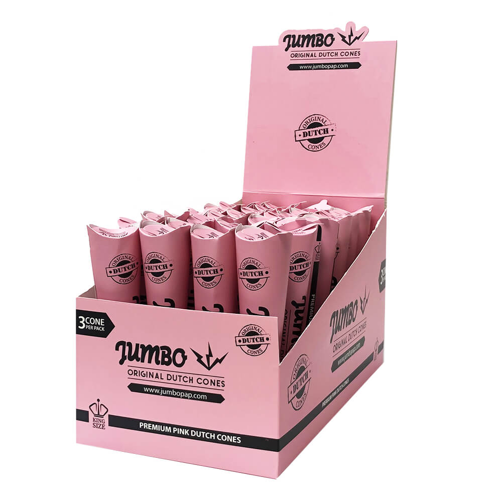 Jumbo King Size Pink Cones 3 Cones Per Pack (32pcs/display)