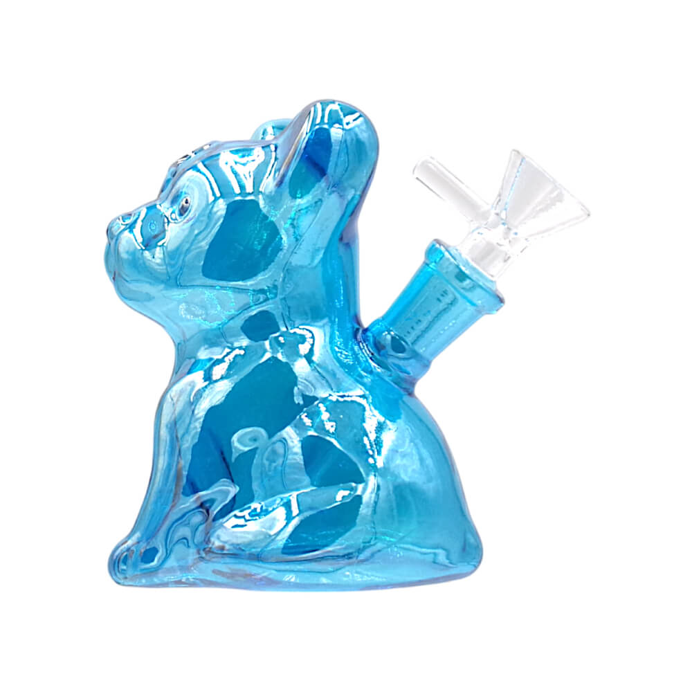 Frenchie Glass Bong 11 cm Blue
