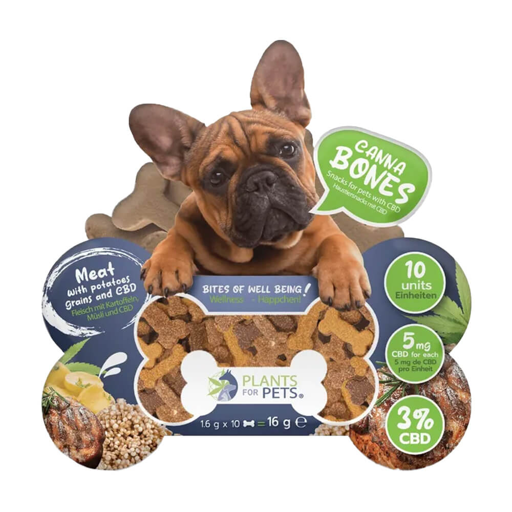 Plants for Pets Cannabones CBD Treats for Pets (16g) English and German