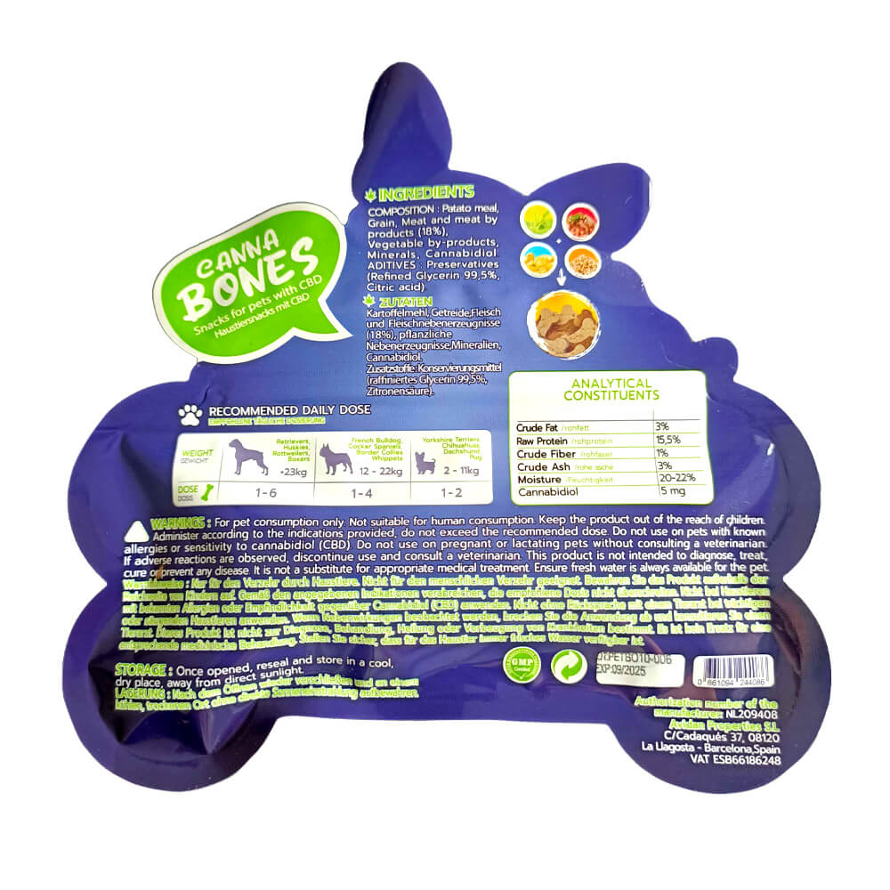 Plants for Pets Cannabones CBD Treats for Pets (16g) English and German