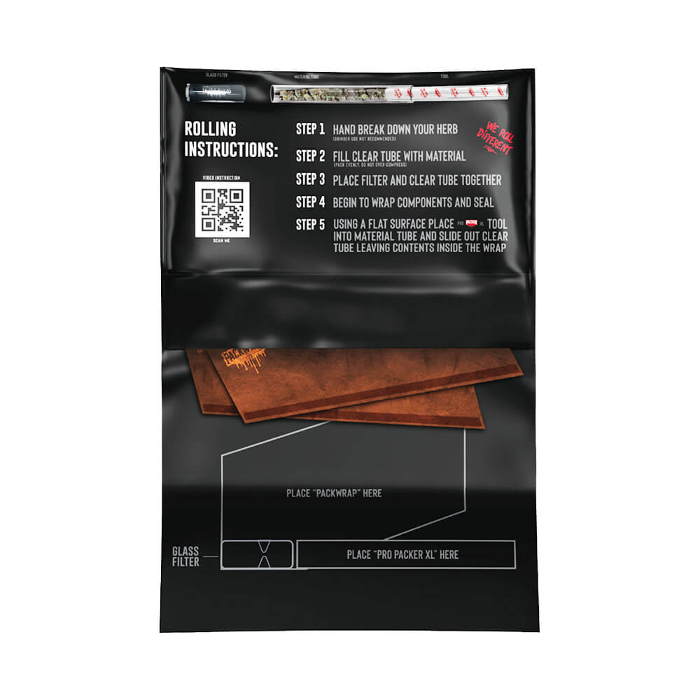 Packwraps x Twisted Hemp Wraps Strawberry Vanilla + Glass Tip + Tray (10pcs/display)