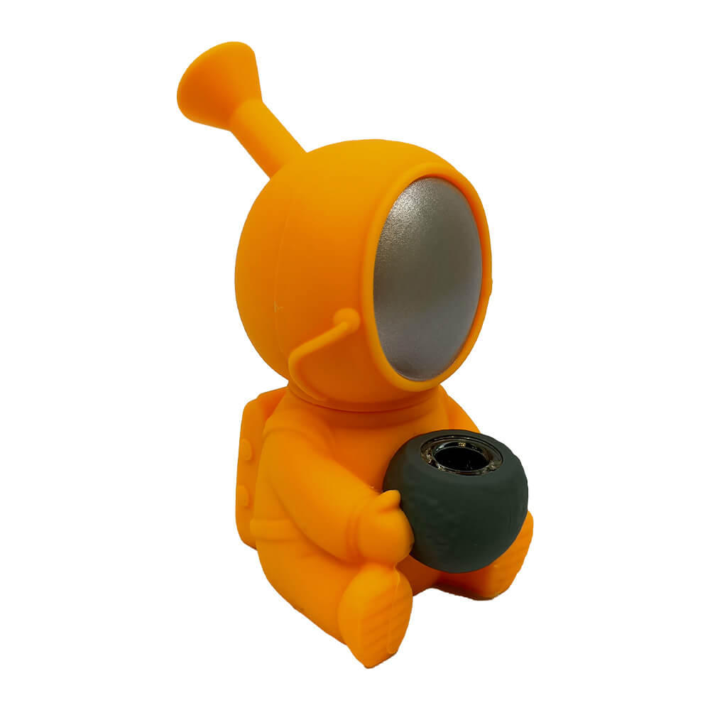 Spaceman Orange Silicone Bong 15cm