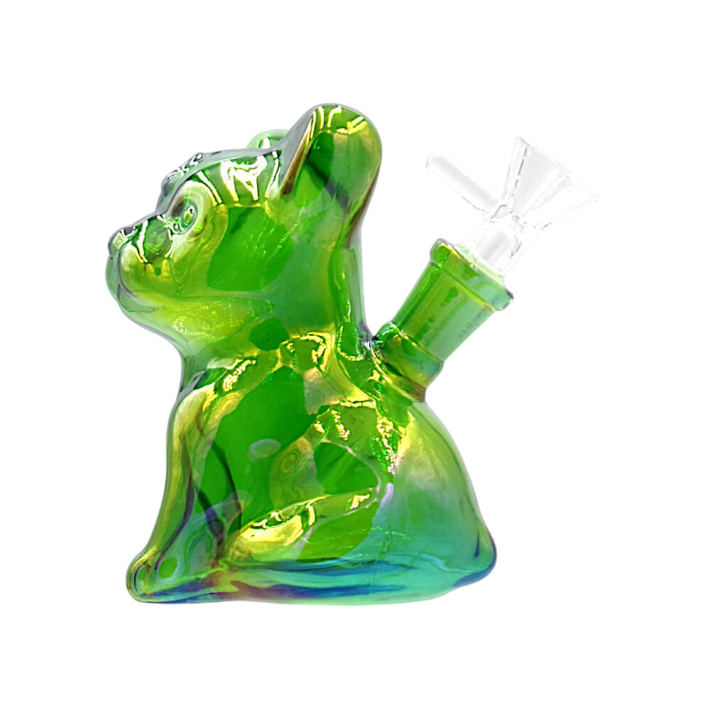 Frenchie Glass Bong 11 cm Green