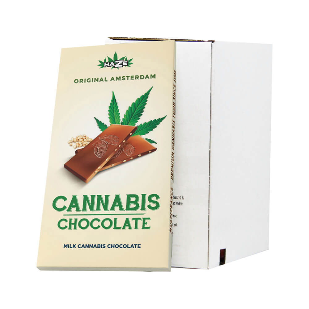 Cannabis milk hempseeds and hazelnuts chocolate THC free (15pcs/display)