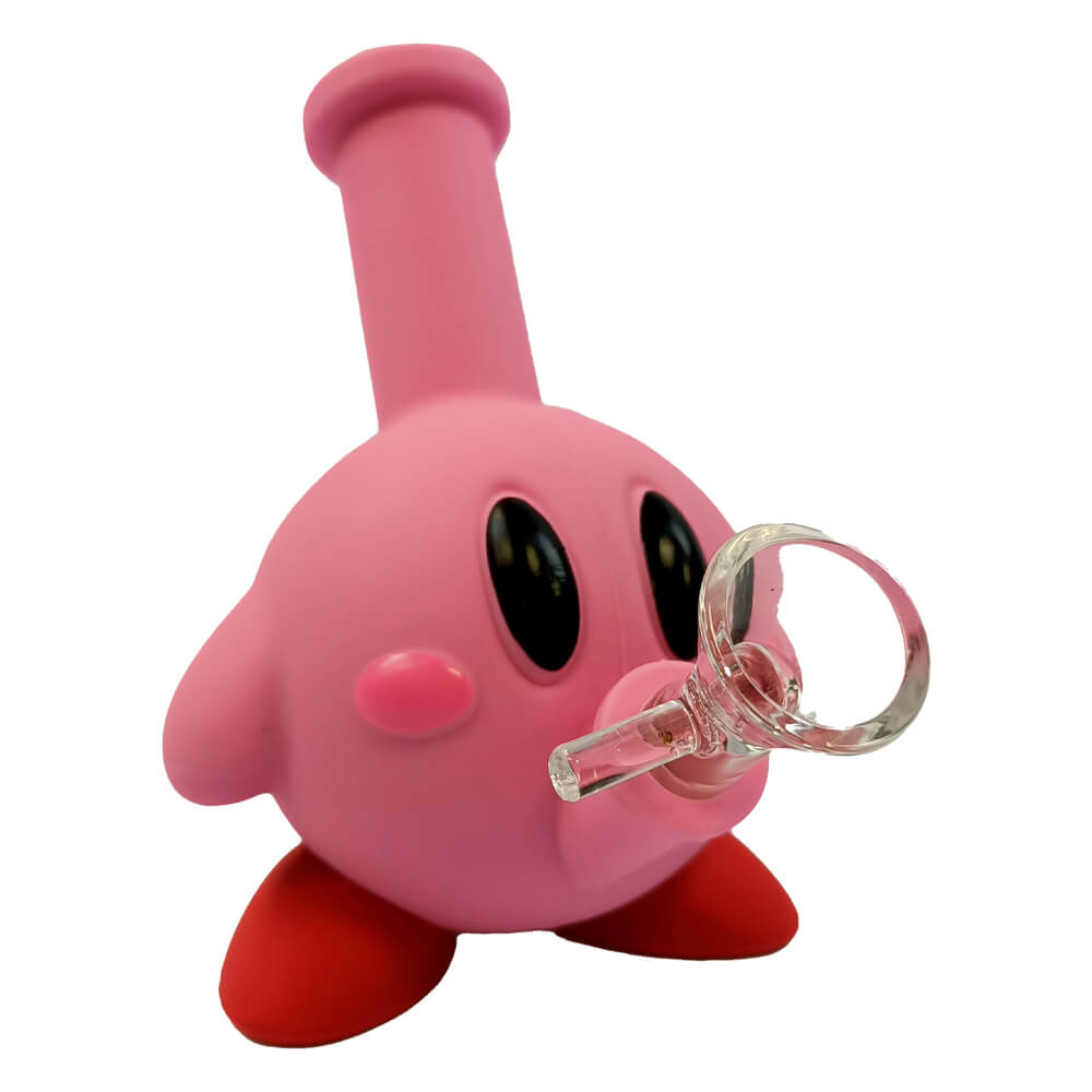 Cute Pink Creature Silicone Bong with Removable Pieces 14cm