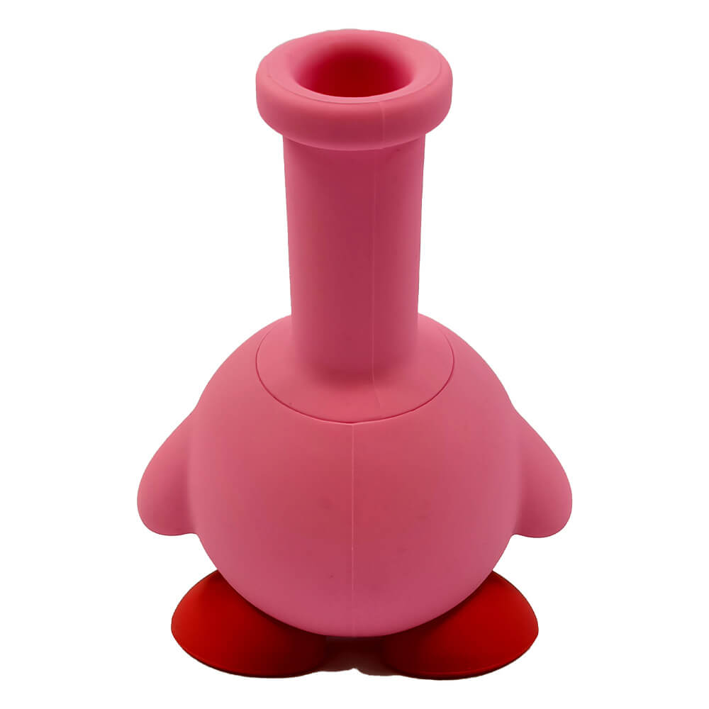 Cute Pink Creature Silicone Bong with Removable Pieces 14cm