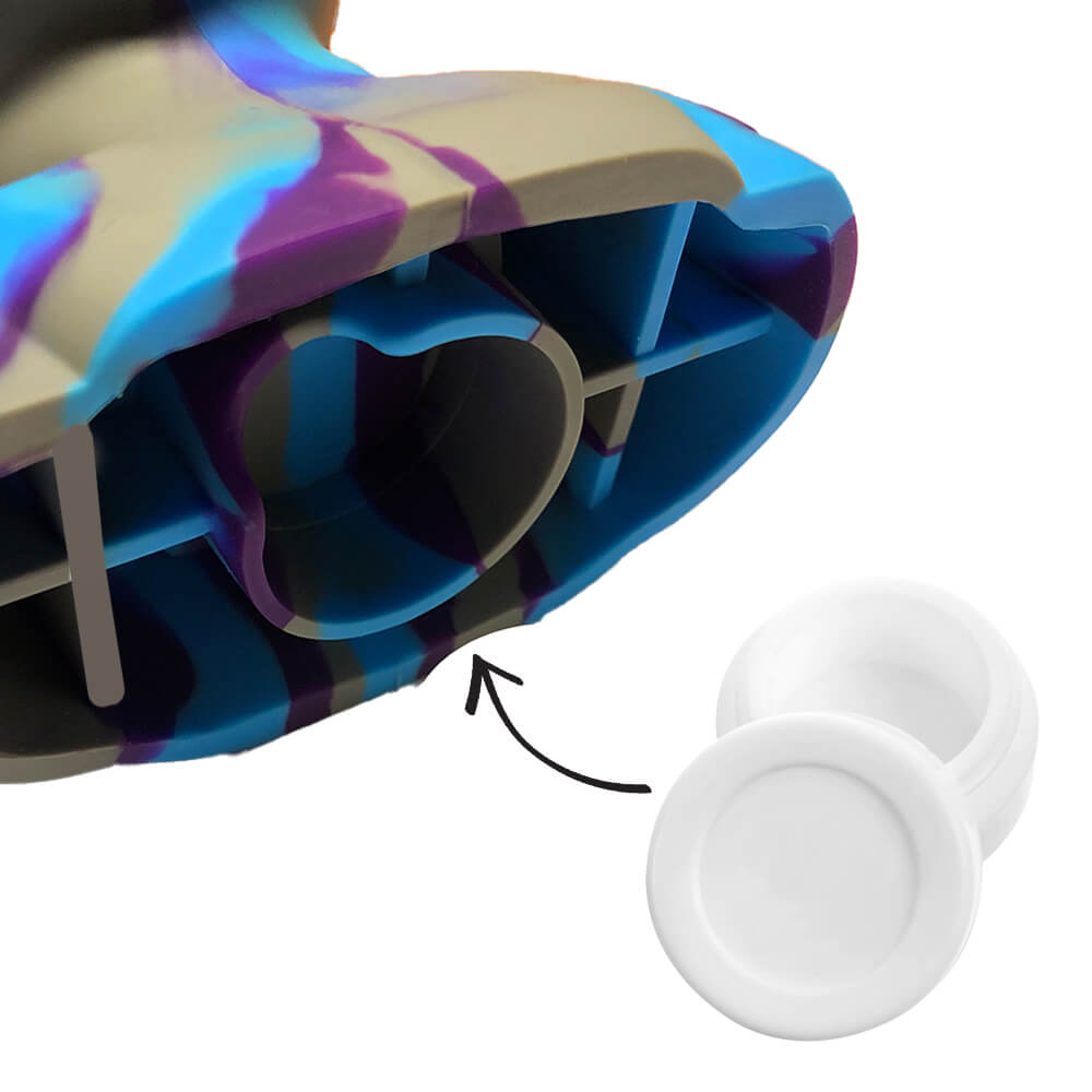 Silicone Bong Alien Head Blue 20cm