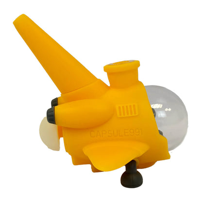 Submarine Yellow Silicone Bong with Removable Pieces 13cm
